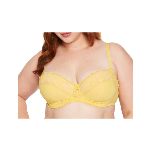 NWT! Frederick's of Hollywood Karoline Countour Yellow Balconnet Bra 32F - Picture 1 of 7